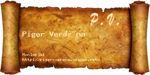 Piger Veréna névjegykártya